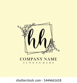 HH Initial beauty floral logo template