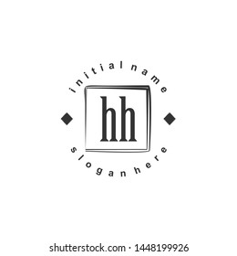 HH Initial beauty monogram logo vector