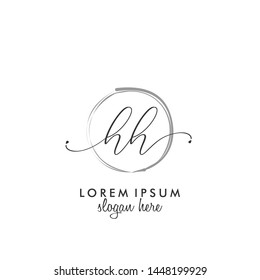 HH Initial beauty monogram logo vector