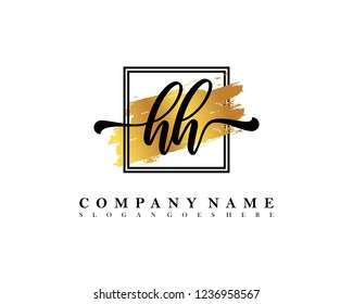 HH Initial handwriting logo concept