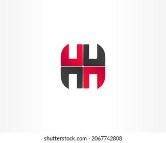 HH Icono de diseño de logotipo de concepto de letra inicial