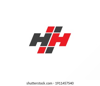 Identidad del diseño del logotipo de la letra HH