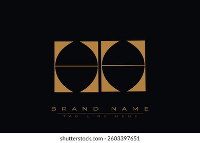 HH initial letter logo design. Letter H and H luxury alphabet letter logo icon template