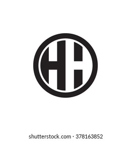Hh Initial Letters Circle Monogram Logo Stock Vector (Royalty Free ...
