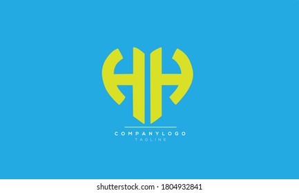 HH initials letter monogram logo design