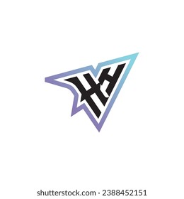 La combinación de letras HH genial, el soporte de logotipo o el logotipo inicial de juegos como un diseño de concepto inspirador