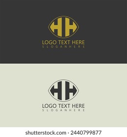 HH letter logo creative design.