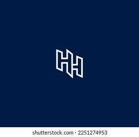 Elementos de plantilla de diseño del logotipo de la letra HH. Logo de la letra digital abstracta moderna. Ilustración vectorial.