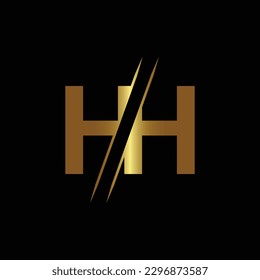 HH letter logo design template elements. HH letter vector logo.