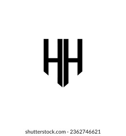 HH letter logo design with white background in illustrator. Vector logo, calligraphy designs for logo, Poster, Invitation, etc.