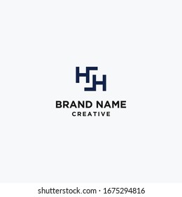 
HH Letter Modern Logo Design Business Concept.