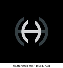 HH Letter monogram with abstrac concept style design