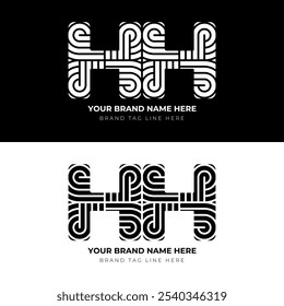 HH letter stylish and modern logo design. Featuring the letter 'HH' with clean, sharp lines and geometric precision.
