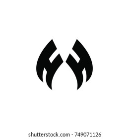 hh letter vector logo