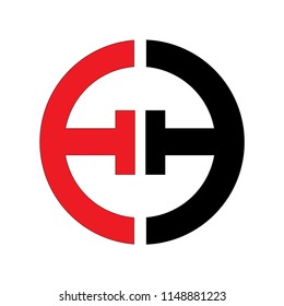 hh letter vector logo. ee letter vector logo