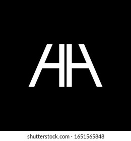 HH logo abstract monogram isolated on black background