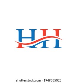 HH Logo Design for business and company identity. Creative HH letter with luxury concept