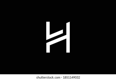 Concepto de diseño del logotipo de HH con fondo. Letra de icono del monograma creativo mínimo basado en el inicio. Diseño vectorial de alfabeto lujoso moderno