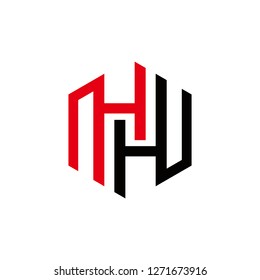 hh logo design , geometric , initial logo , vector , icon