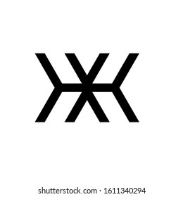 HH logo design simple modern template