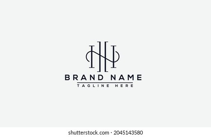 HH Logo Design Template Vector Graphic Branding Element.