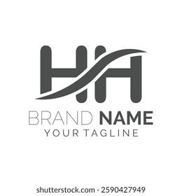 HH logo design. Trendy awesome artistic HH initial based Alphabet icon logo.