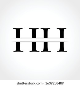 HH Logo Design Vector Template. Initial Linked Letter HH Vector Illustration