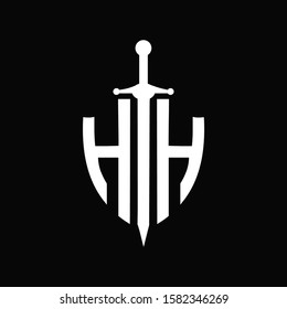 HH logo with shield shape and sword