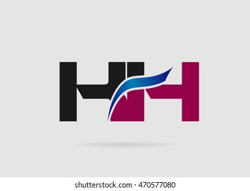 HH Logo. Vector Graphic Branding Letter Element
