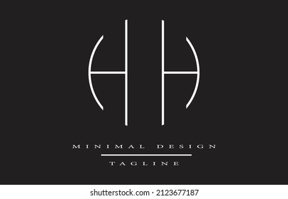 HH MINIMALIST LOGO DESIGN VECTOR ART ILLUSTRATION 