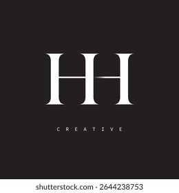 HH Monograma Logo Mínimo Elegante Letra marca para Luxo, Moda   Marcas criativas	
