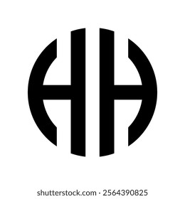 HH monogram logo with modern design. Suitable for brands or companies that want to emphasize stability