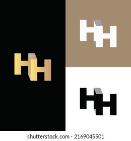 HH monogram logo , monogram logo for your brand HH , H
