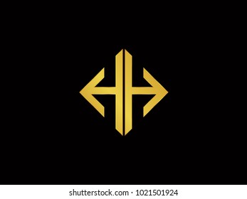 HH square shape gold color logo