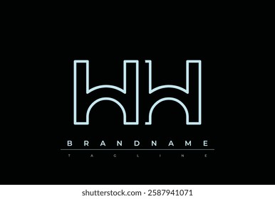 HH Technology Letter Logo Template. This tech letter logo is a graphic mark that uses letters to represent a technology company.