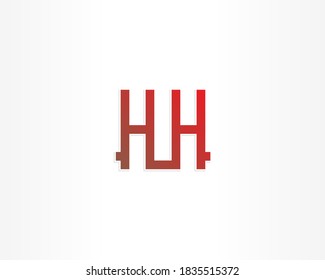 HH Vector logo design symbol with line concept