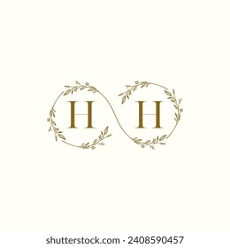 HH wedding infinity in elegant monogram with high quality professional design that will print well