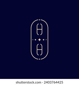 HH wedding lie monogram with high quality professional design that will print well across any print media