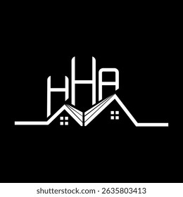 HHA Real State logo design, HHA simple and modern logo. HHA luxurious alphabet design  