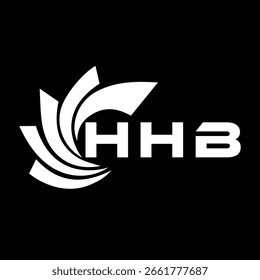 HHB diseño de la letra. Diseño de logotipo de tecnología de letras HHB sobre fondo negro. HHB Diseño de logo Monogram para un emprendedor y negocio