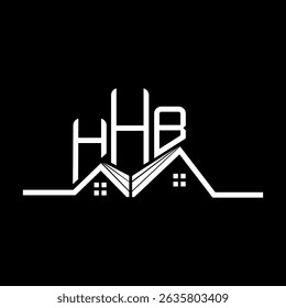 HHB Real State logo design, HHB simple and modern logo. HHB luxurious alphabet design  