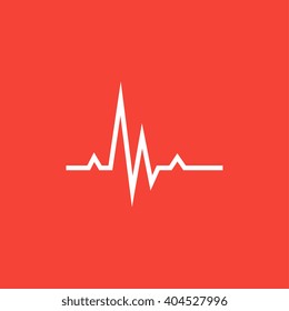 Hheart beat cardiogram line icon.