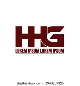 HHG letter monogram logo design vector