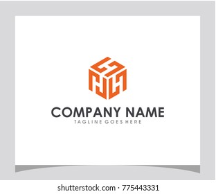 HHH initial. hexagon. box letter logo vector eps 10