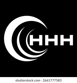 HHH letter design. HHH letter technology logo design on a Black background. HHH Monogram logo design for an entrepreneur and business