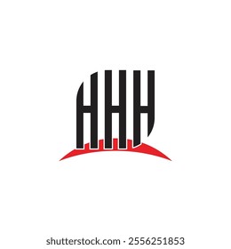 HHH letter logo design with white background in illustrator, vector logo modern alphabet font