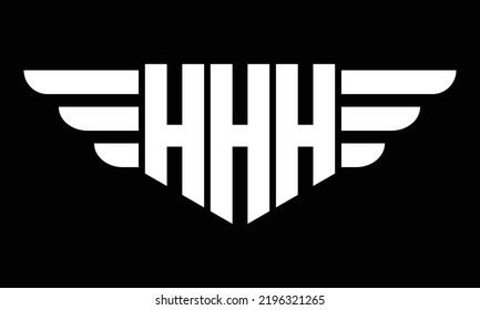 HHH three-letter geometric shape logo design vector template, isolated, elegant, monogram, abstract, wordmark, letter mark, emblem, business, typography, minimalist, brand, company, initial letter,