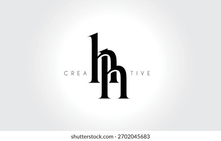 HHhh Elegant Serif Monogram Logo - Luxuriöses typografisches Kleinbuchstaben-Zeichen für modernes Branding