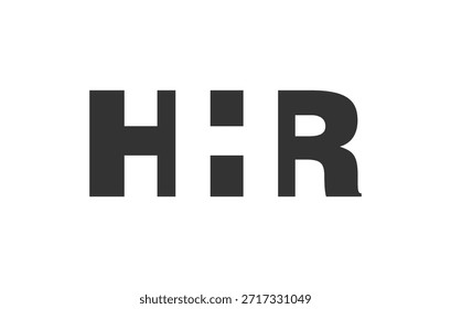 HHR Logo Design. Anfangsbuchstabe H H R fett Schriftstil für Tech-Startups, Beratung, Corporate Branding. Name des kreativen Unternehmens, Schlagzeilen, Typografie, trendige Logoart. Vektorgrafik.