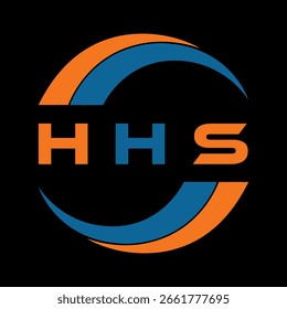 HHS letter design. HHS letter technology logo design on a Black background. HHS Monogram logo design for an entrepreneur and business